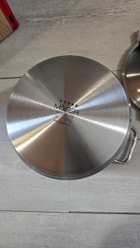 Mäser Professional puodas 5L 20cm dangtelis puodas iš nerūdijančio plieno indukcinis