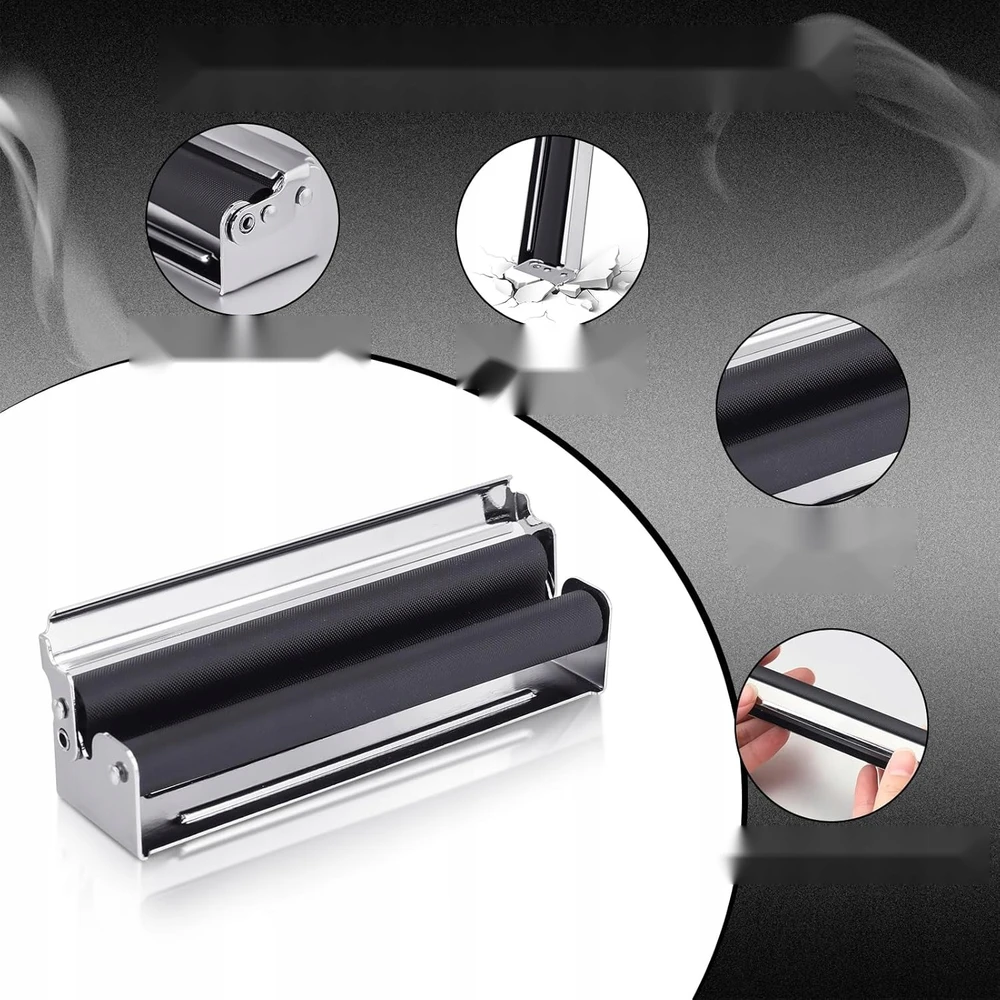 MAŠINA 3 VIENETĖS 70MM 78MM 110MM CIGARETĖMS, RANKINĖ, METALINIS RINKINYS