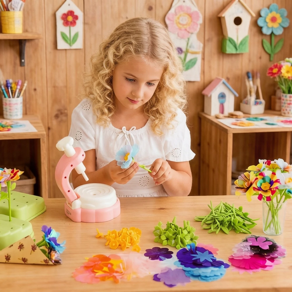 MAŠINA 3D gėlėms kurti XXL Creative Set 182 vnt. „Pasidaryk pats“ puokštės