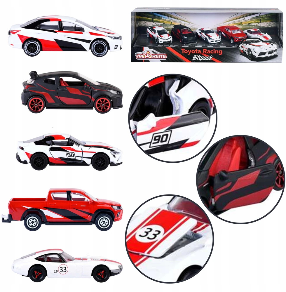 Mašinėlių rinkinys Majorette Toyota Racing 205-3189, 5 vnt.