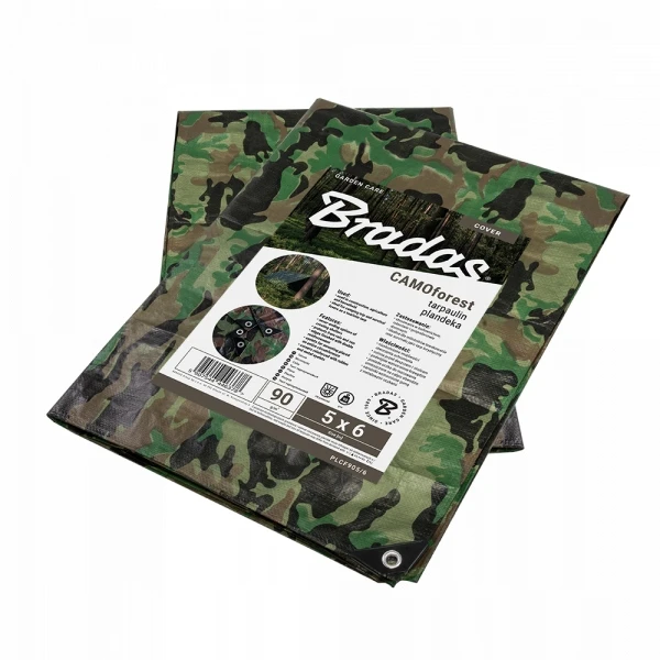 Bradas PLANDEKA KAMUFLAŻOWA 90g 6* 8m CAMOFOREST