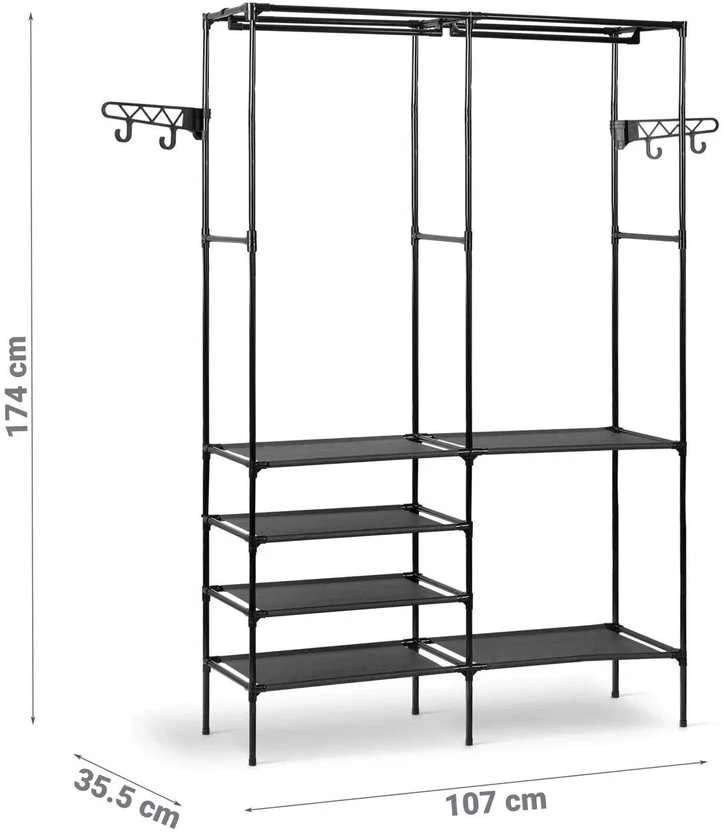 Massido 686600 pastatoma paltų kabykla, juoda
