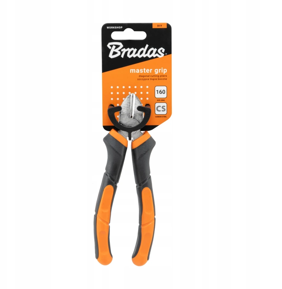 Bradas MASTER GRIP šoninio pjovimo replės 160 mm, nikeliuotos, DIY-PL1211/6