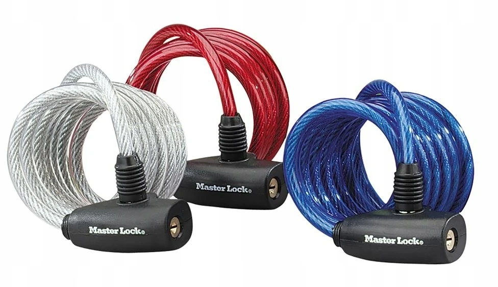 Master Lock Antibrodis kabelis Masterlock - 8127EURDPRO - 1,8m x 8mm - Sukimo plienas - Mėlyna