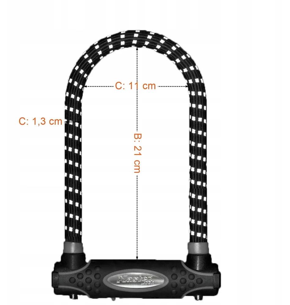 Master Lock Dviračio spyna Masterlock 8195 U-LOCK, juoda
