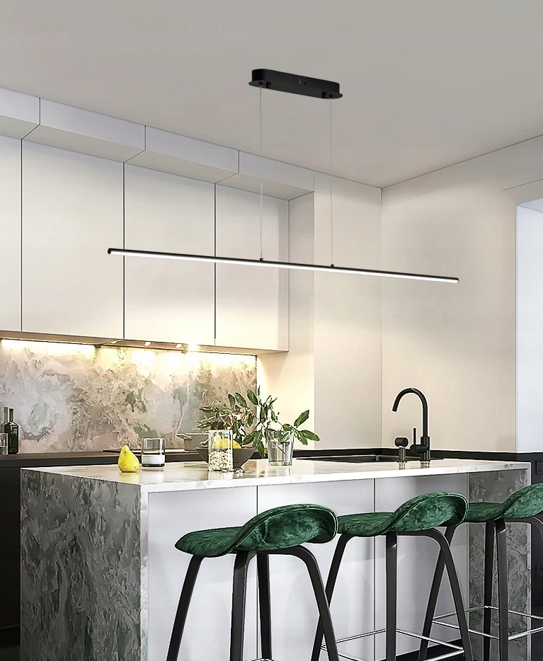 Pakabinamas šviestuvas Masterled Lampa sufitowa wisząca 120cm 4000K LED ŻYRANDOL juoda Mocne jasne światło