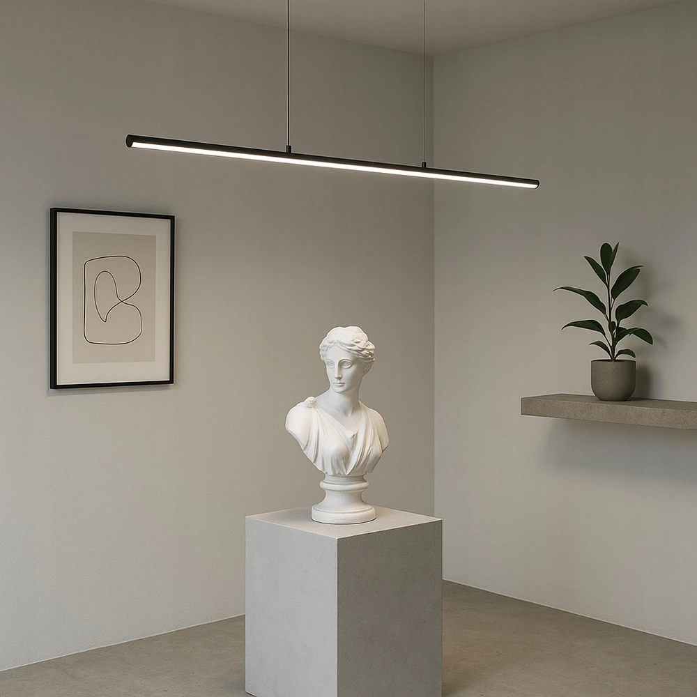 Pakabinamas šviestuvas Masterled Lampa sufitowa wisząca 120cm 4000K LED ŻYRANDOL juoda Mocne jasne światło