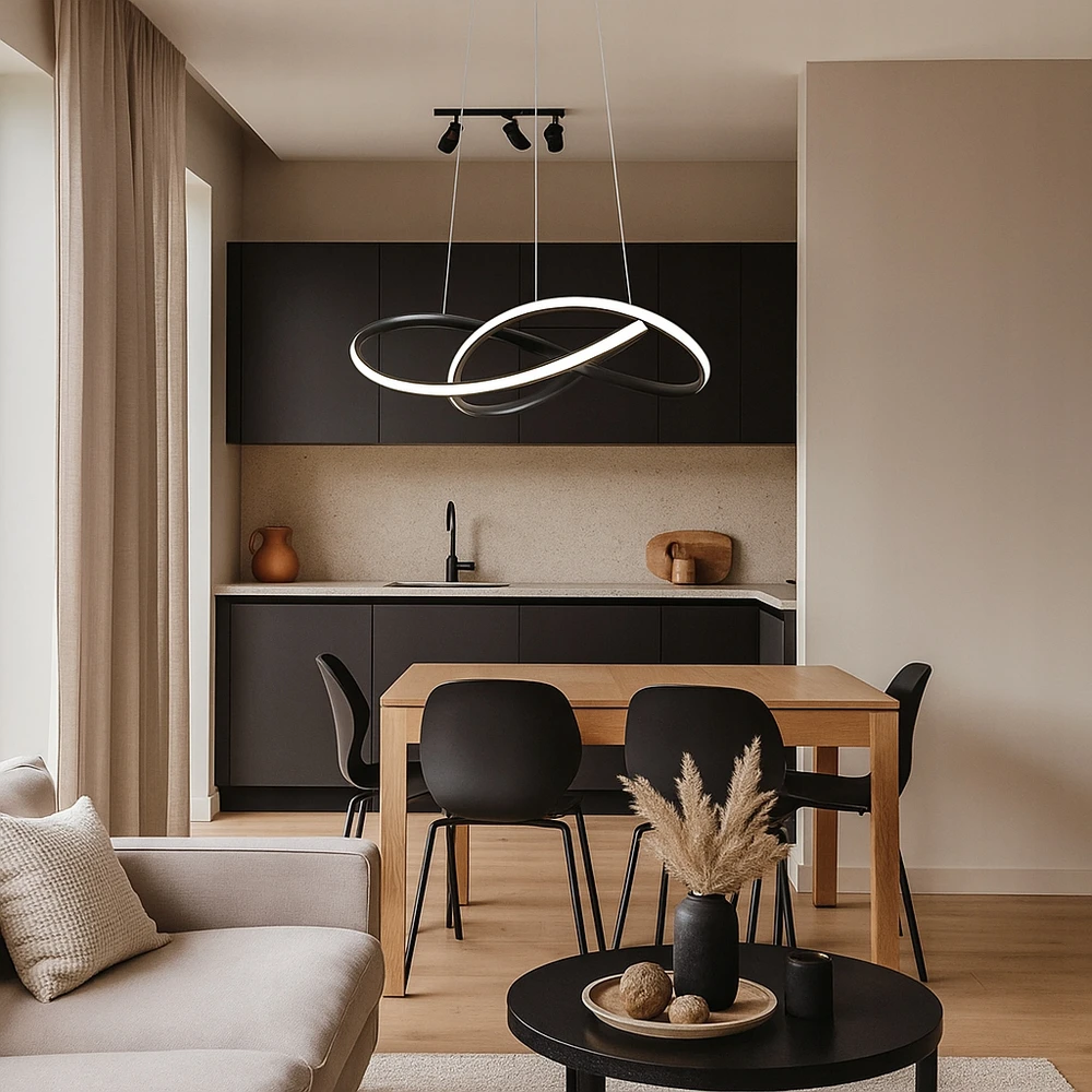 Masterled Lampa Sufitowa Wisząca Żyrandol LED Plafon 4000K balta neutralny nowoczesny