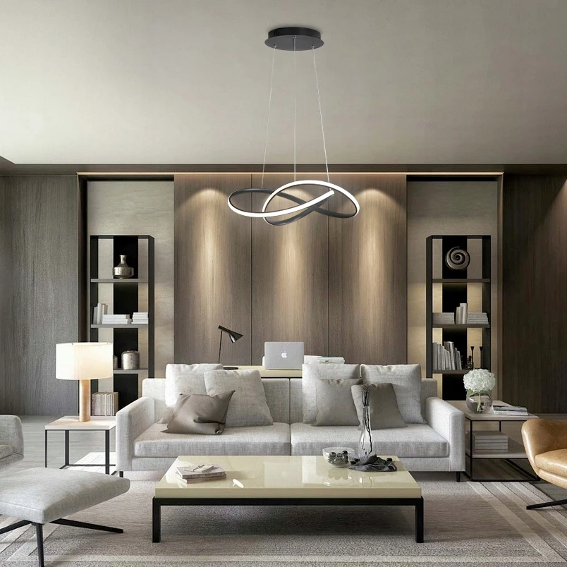 Masterled Lampa Sufitowa Wisząca Żyrandol LED Plafon 4000K balta neutralny nowoczesny