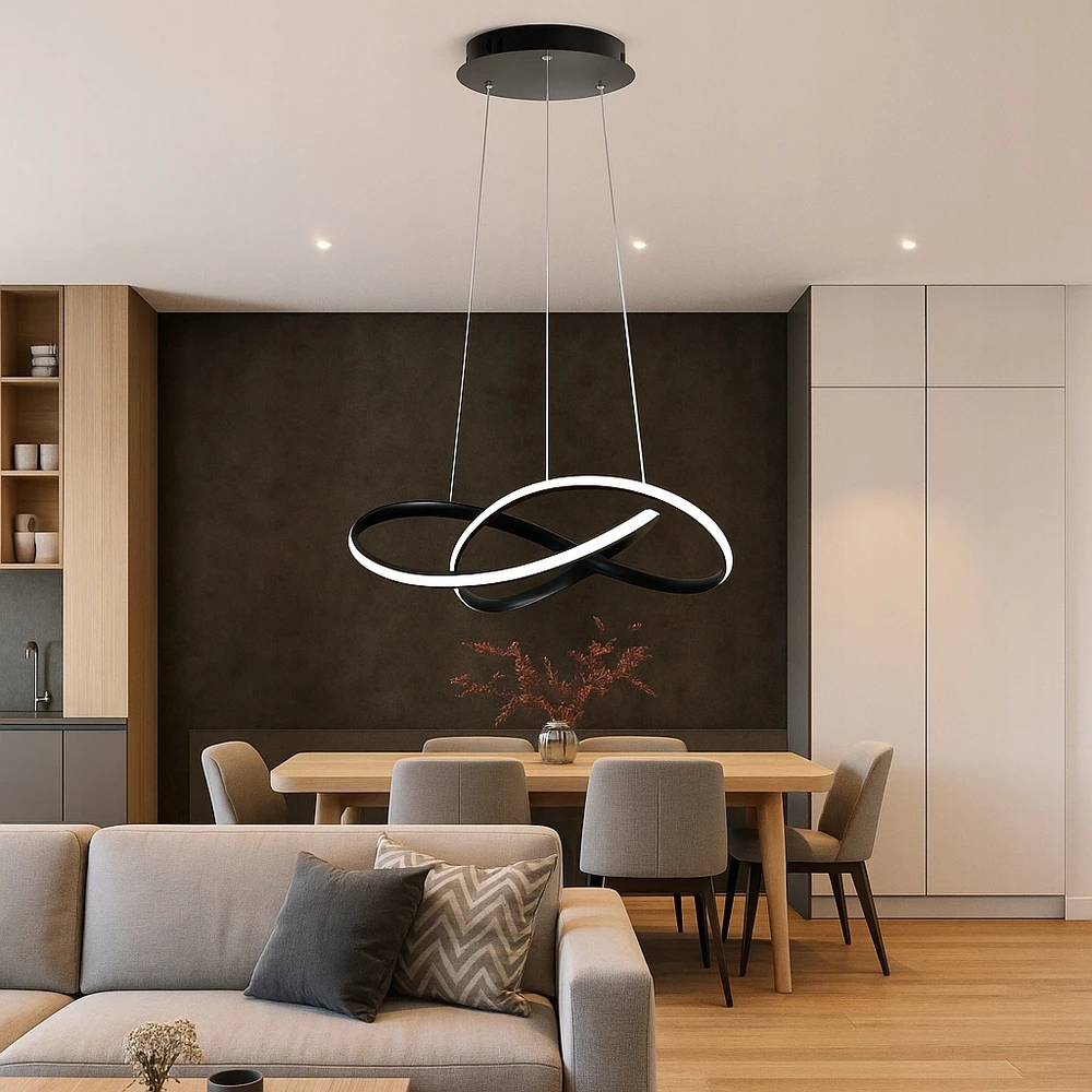 Masterled Lampa Sufitowa Wisząca Żyrandol LED Plafon 4000K balta neutralny nowoczesny