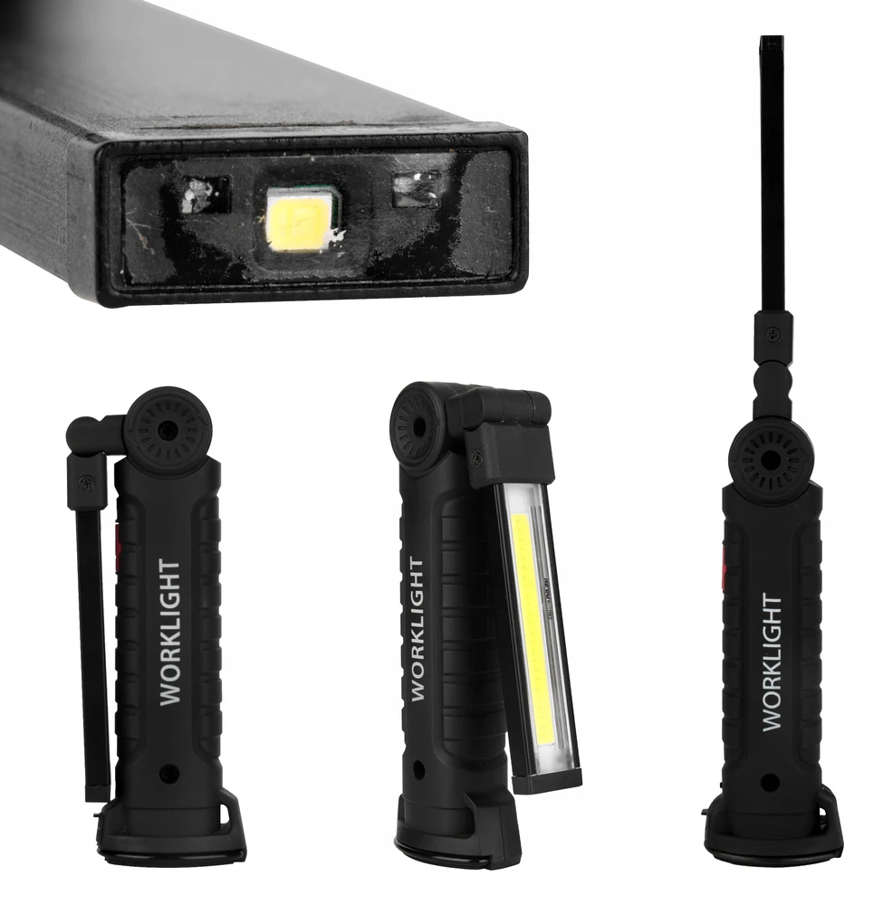 Masterled LED žibintuvėlis 3W COB + 1W LED - šaltai baltas (6000K), įkraunamas
