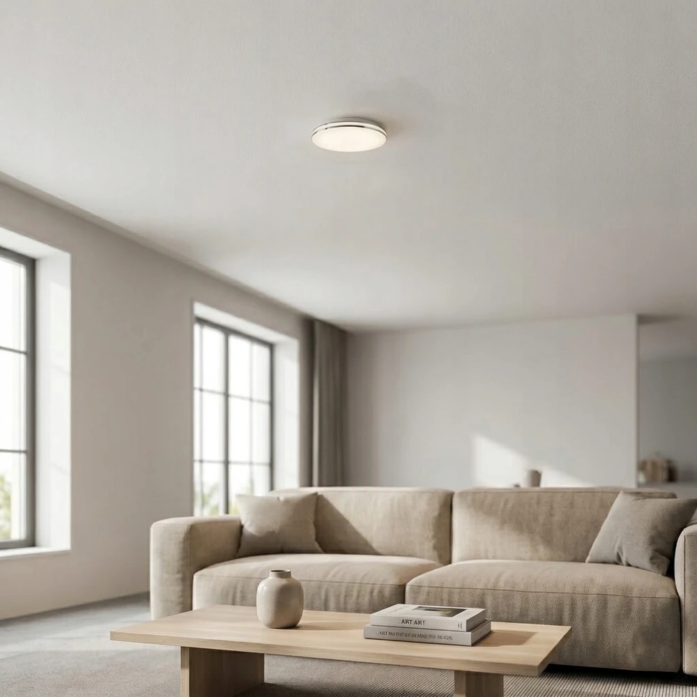 Masterled Plafon LED Panel Sufitowy Natynkowy Lampa 18W Nie Mruga Okrągła Balta