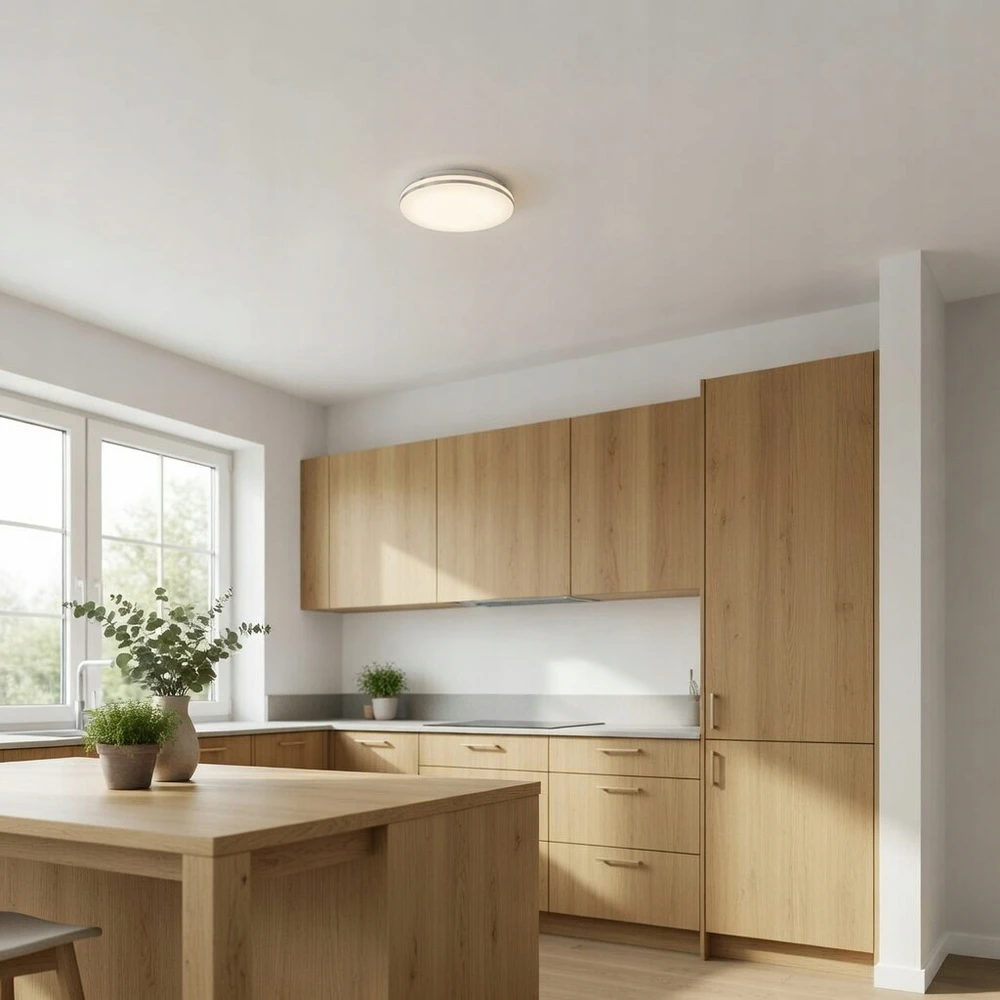 Masterled Plafon LED Panel Sufitowy Natynkowy Lampa 18W Nie Mruga Okrągła Balta