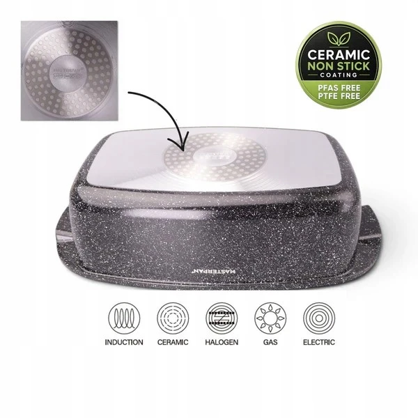 MASTERPAN GRANITE KREPŠELIS 32 CM SU AROMA RANKENĖLIU DANGIU – DIDELIS