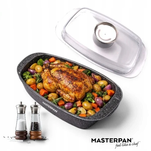 MASTERPAN GRANITE KREPŠELIS 32 CM SU AROMA RANKENĖLIU DANGIU – DIDELIS