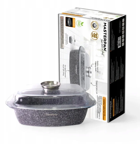 MASTERPAN GRANITE KREPŠELIS 32 CM SU AROMA RANKENĖLIU DANGIU – DIDELIS