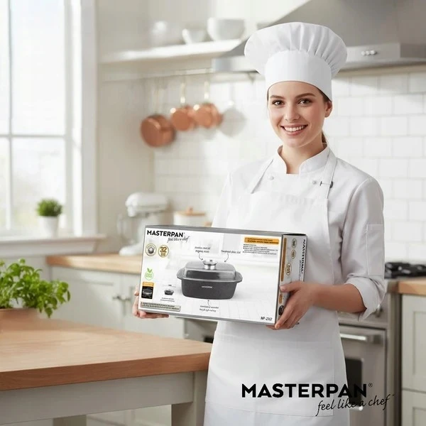 MASTERPAN GRANITE KREPŠELIS 32 CM SU AROMA RANKENĖLIU DANGIU – DIDELIS