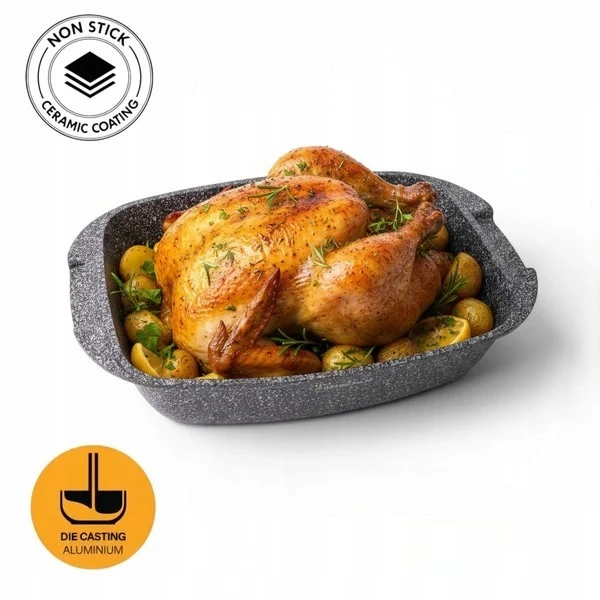 MASTERPAN GRANITE KREPŠELIS 32 CM SU AROMA RANKENĖLIU DANGIU – DIDELIS