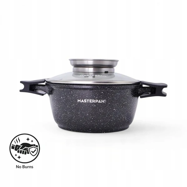 Masterpan Marmurinis puodas 16 cm, 1,5 L su dangteliu ir Aroma Knob sistema