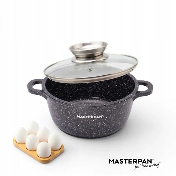 Masterpan Marmurinis puodas 16 cm, 1,5 L su dangteliu ir Aroma Knob sistema