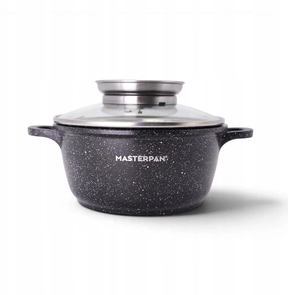Masterpan Marmurinis puodas 16 cm, 1,5 L su dangteliu ir Aroma Knob sistema