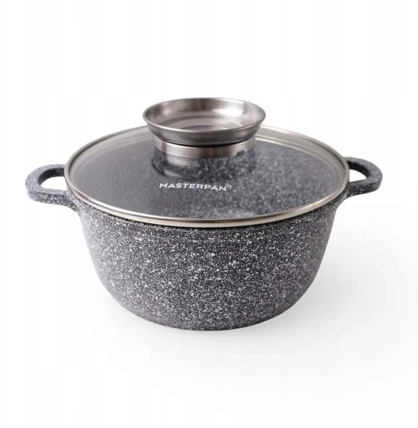 Masterpan Marmurinis puodas 20 cm, 2,5L su dangteliu ir Aroma Knob sistema