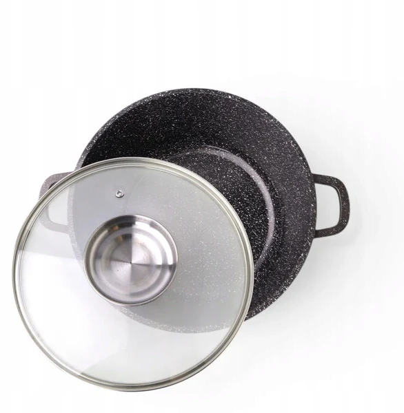 Masterpan Marmurinis puodas 24 cm su dangteliu ir aromatinių rankenėlių sistema 4,5 l