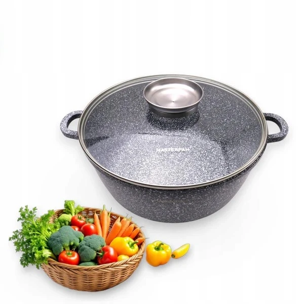 Masterpan Marmurinis puodas 28 cm, 6,5 L su dangteliu ir Aroma Knob sistema
