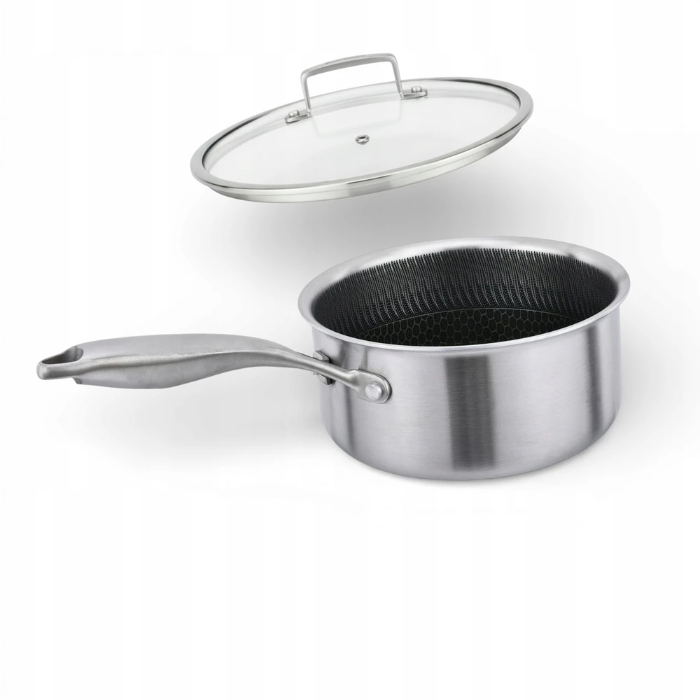 MASTERPAN plieno puodas 18 cm su dangčiu, nerūdijantis plienas, indukcinis