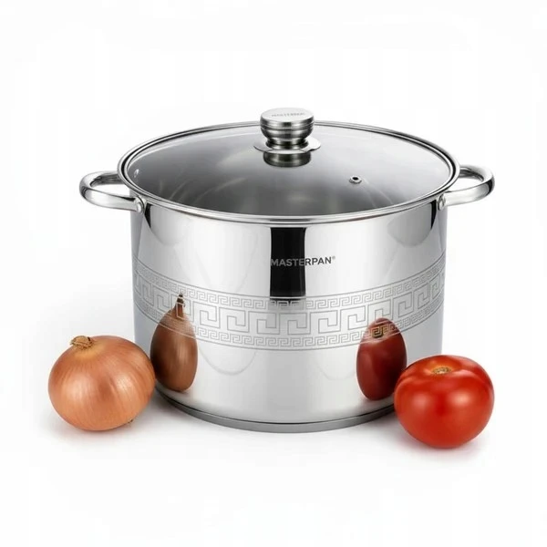Masterpan TRADICINIS NERŪDIJANČIO PLIENO PUODAS 22,7L 34cm SU dangteliu