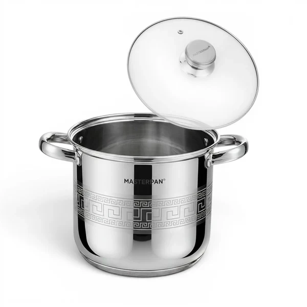 Masterpan TRADICINIS NERŪDIJANČIO PLIENO PUODAS 5,3L 20cm SU dangteliu