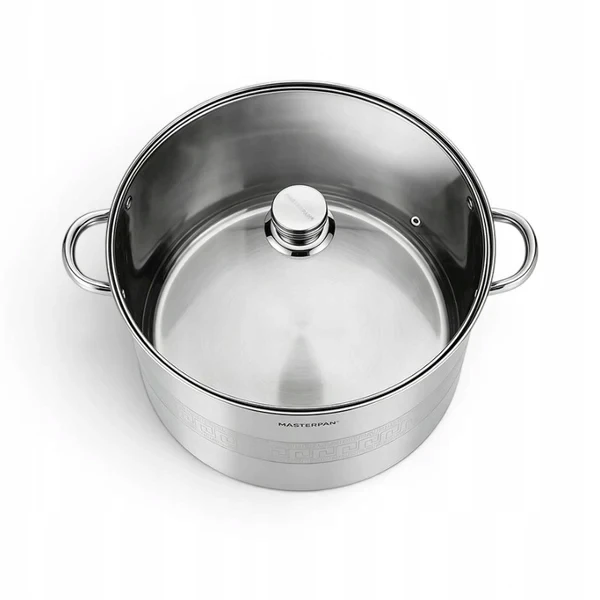 Masterpan TRADICINIS NERŪDIJANČIO PLIENO PUODAS 13,5L 28cm SU dangteliu