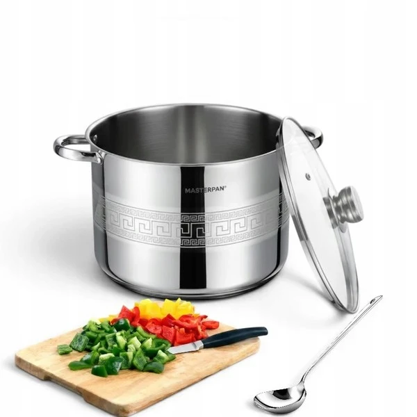Masterpan TRADICINIS NERŪDIJANČIO PLIENO PUODAS 22,7L 34cm SU dangteliu