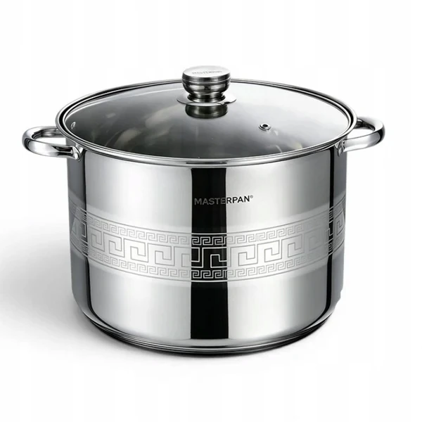 Masterpan TRADICINIS NERŪDIJANČIO PLIENO PUODAS 22,7L 34cm SU dangteliu