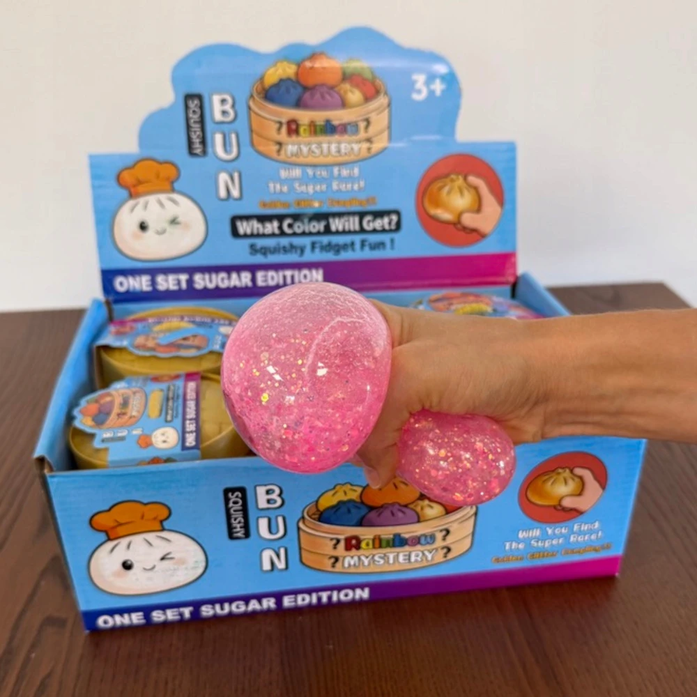 MAT Group Antistresinis Gniotek BAO Dumpling PIEROŻEK XXL LED GLITTER GEL