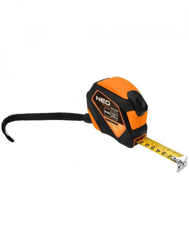 Matavimo Juosta NEO TOOLS 5 m x 25 mm su Automatiniu Užraktu