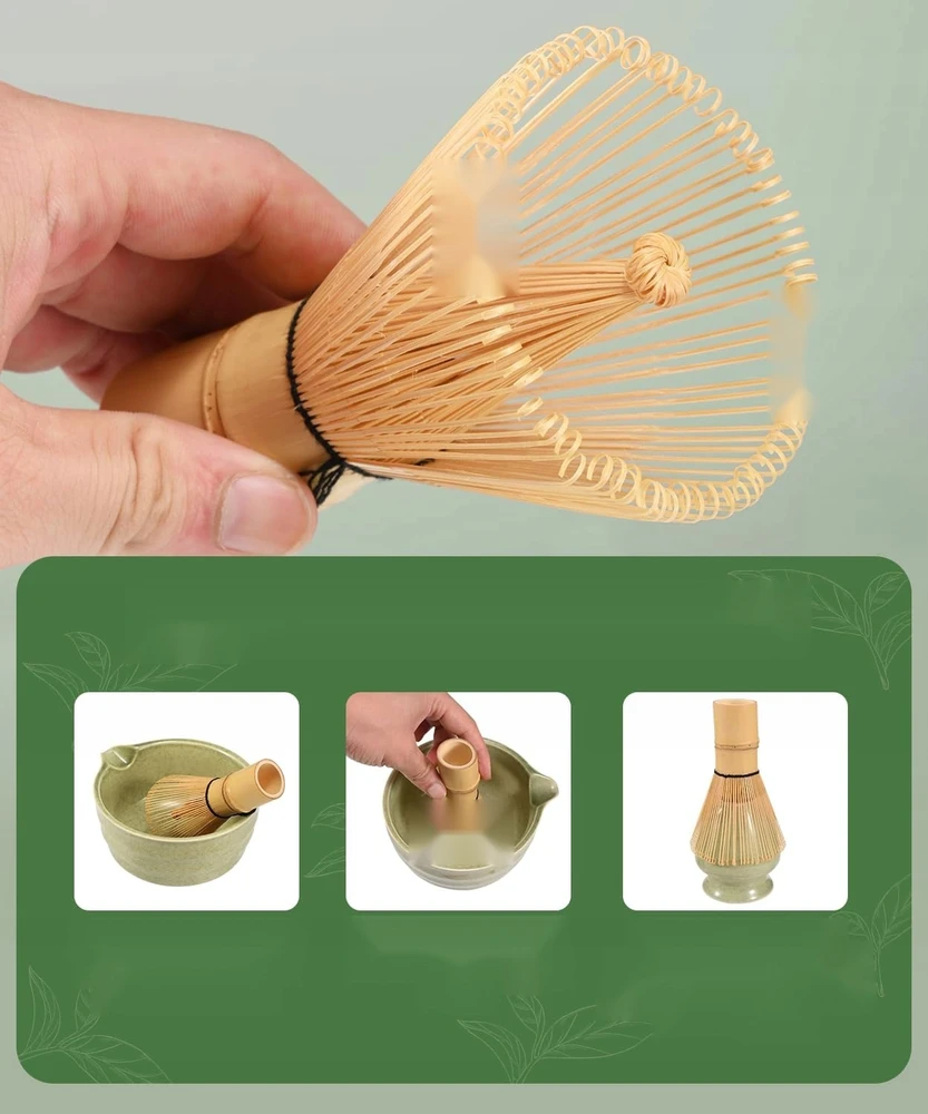 MATCHA 6 Vnt ARBATOS CEREMONIJOS PRIEDAI DOVANA