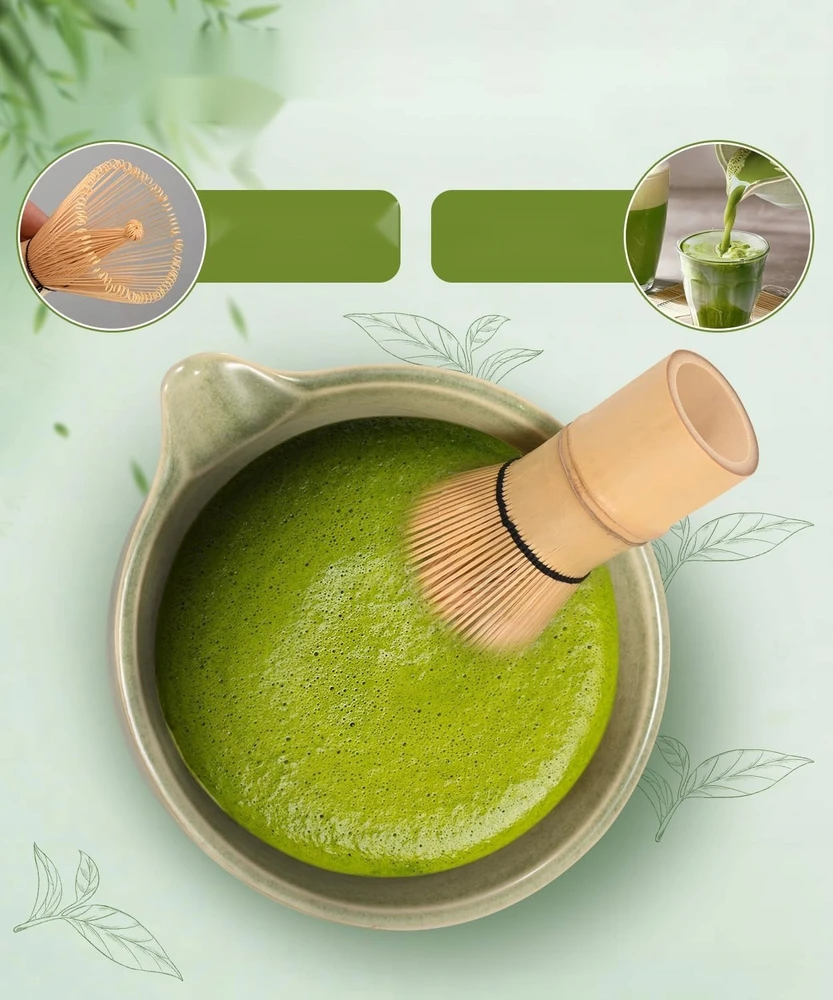 MATCHA 6 Vnt ARBATOS CEREMONIJOS PRIEDAI DOVANA