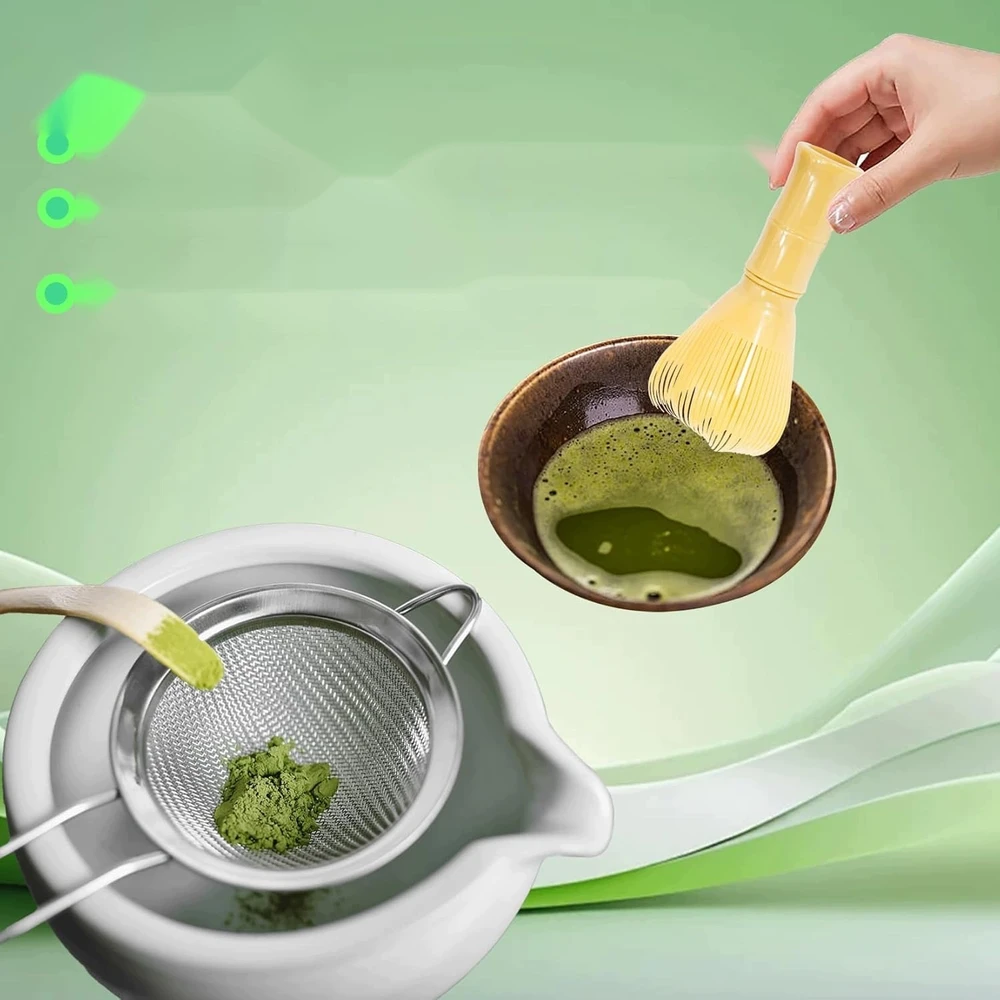 MATCHA RINKINYS 4 VIENETŲ ŠILPYKLĖS filtro rankenos PRIEDAI GELTONA