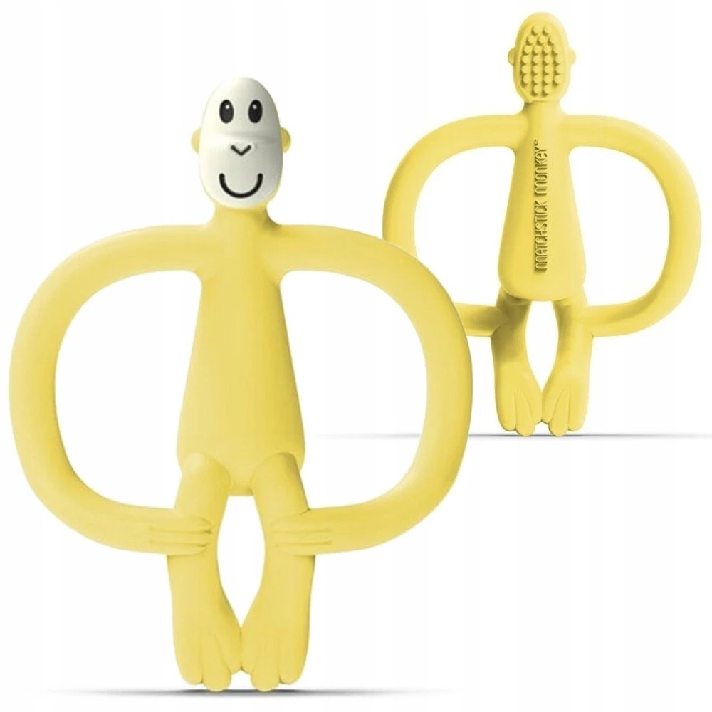 Matchstick Monkey sensorinis dantukas silikoninis Velvet Raudona
