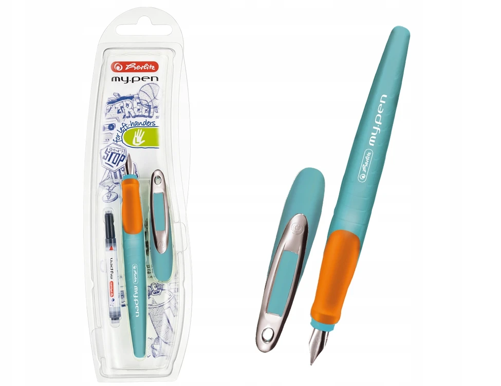 Matinis rašiklis Herlitz My.pen L, turkio spalvos, blister pakuotėje