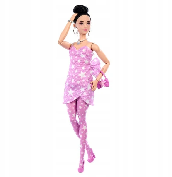 Mattel BARBIE DELUXE FASHIONISTAS lėlė rožine suknele