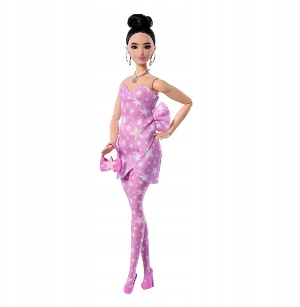 Mattel BARBIE DELUXE FASHIONISTAS lėlė rožine suknele