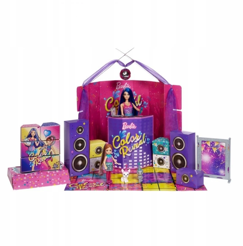 Mattel Barbie Doll Color Reveal Party Big Set