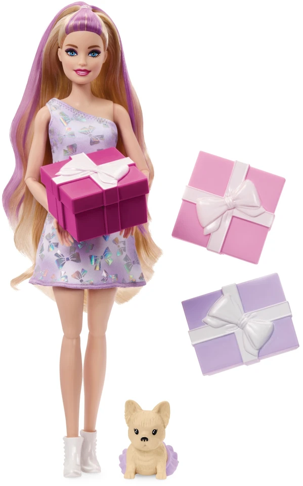 Mattel BARBIE PARTY UNBOXED REVEAL siurprizų rinkinys - šviesiaplaukė lėlė (JFG70)