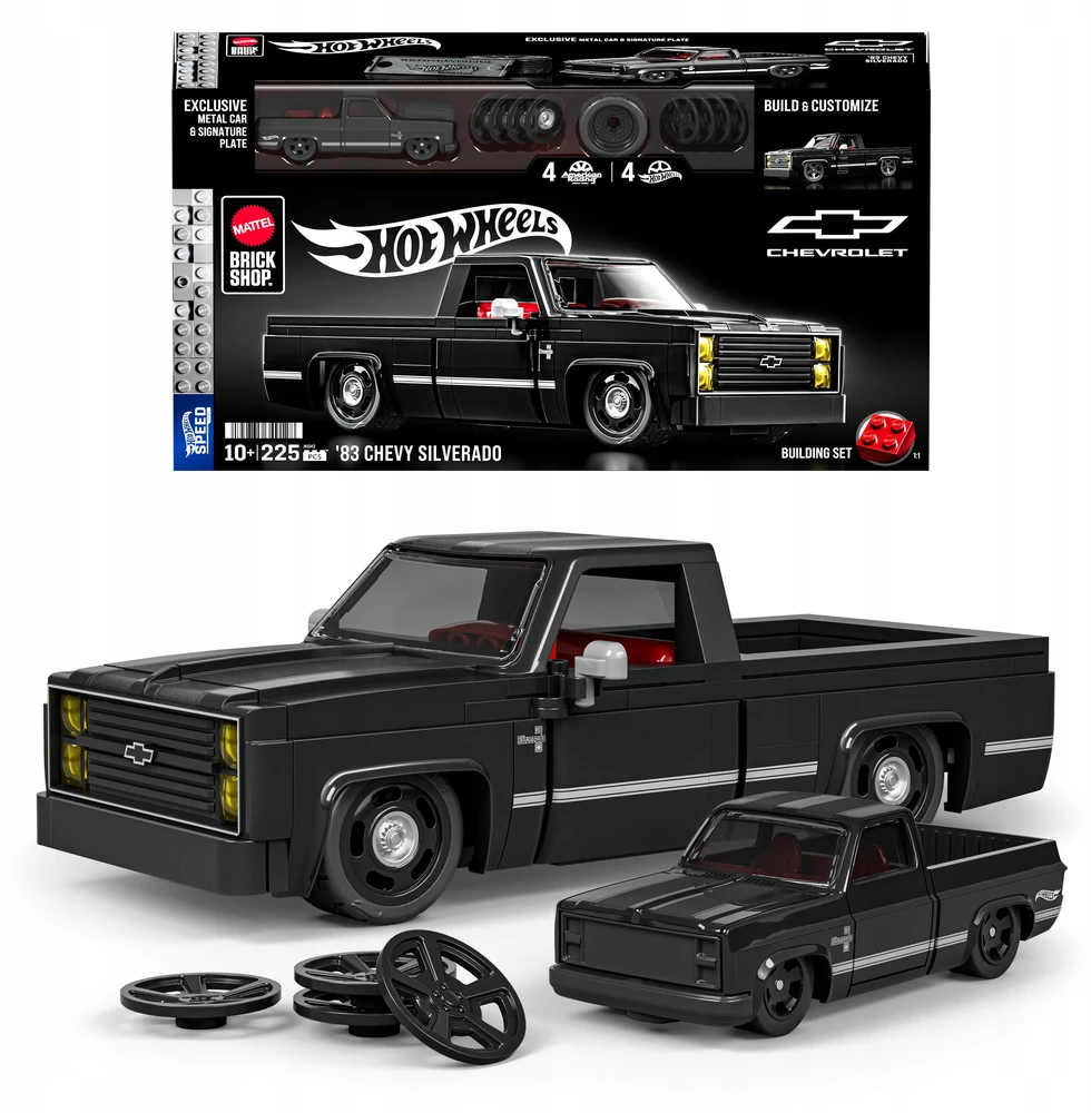 MATTEL BRICK SHOP HOT WHEELS Chevy '83 Silverado konstruktorius (JKG42)