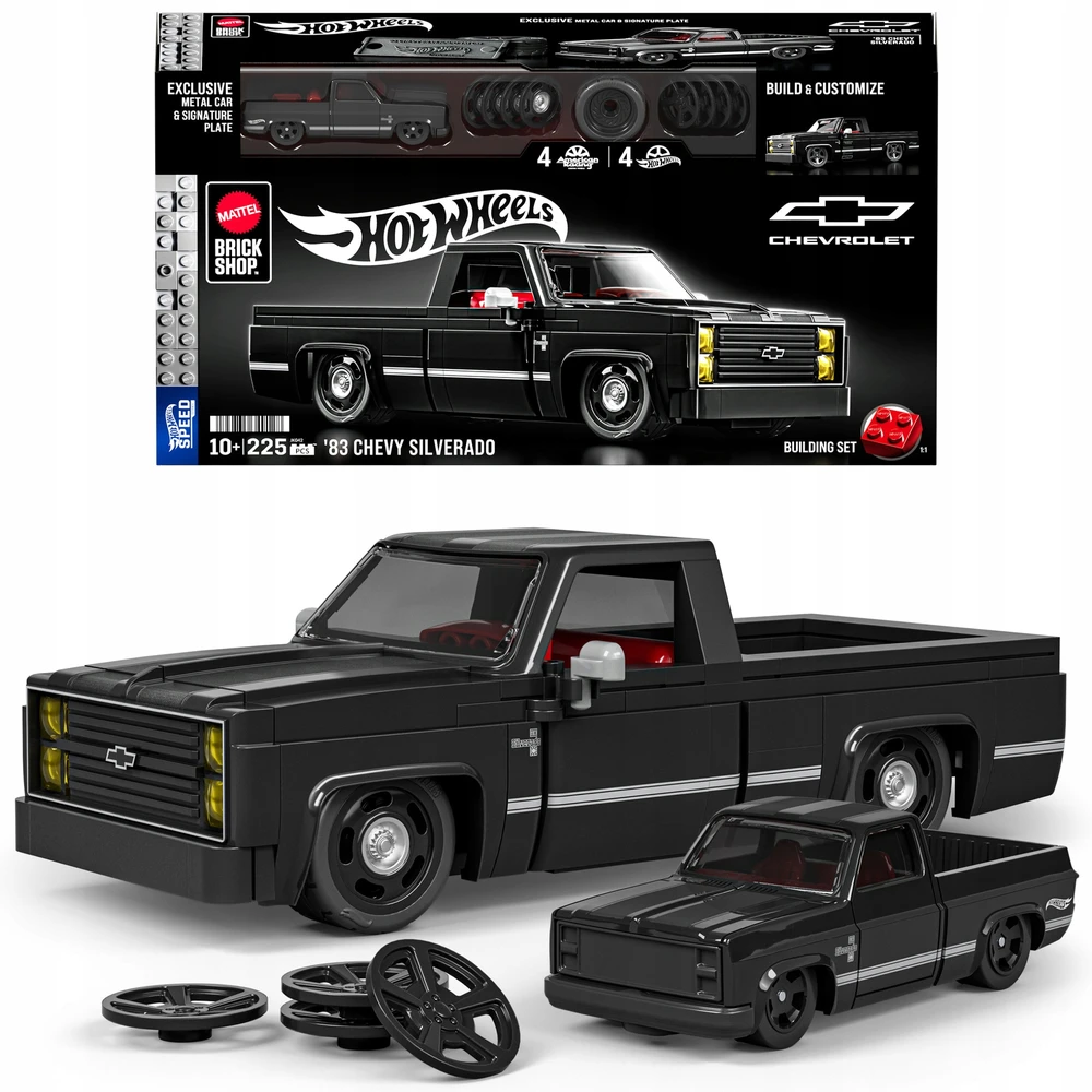 MATTEL BRICK SHOP HOT WHEELS SPEED SERIES '83 CHEVY SILVERADO 225 ELEMENTAI.