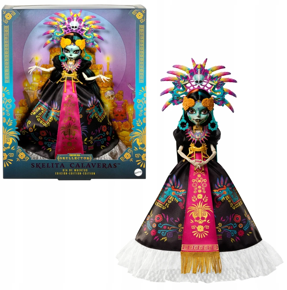 Mattel MONSTER HIGH SKULLECTOR kolekcinė lėlė – Dia De Muertos Skelita
