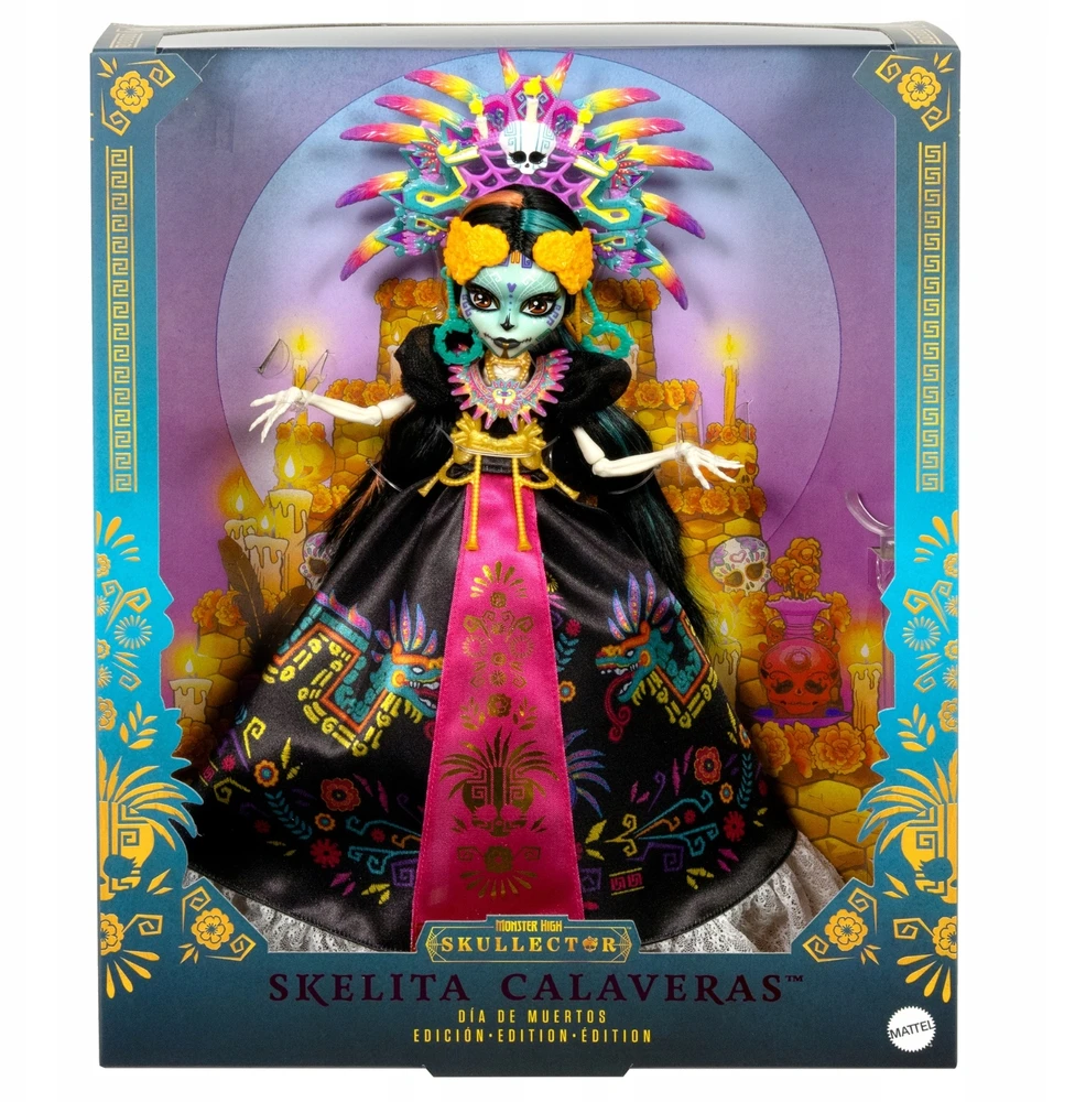 Mattel MONSTER HIGH SKULLECTOR kolekcinė lėlė – Dia De Muertos Skelita