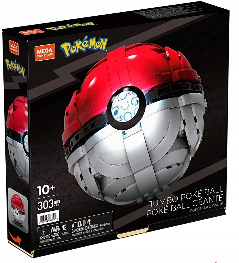 Mattel MEGA CONSTRUX BLOKAI 303 vienetai POKEMON JUMBO POKE BALL